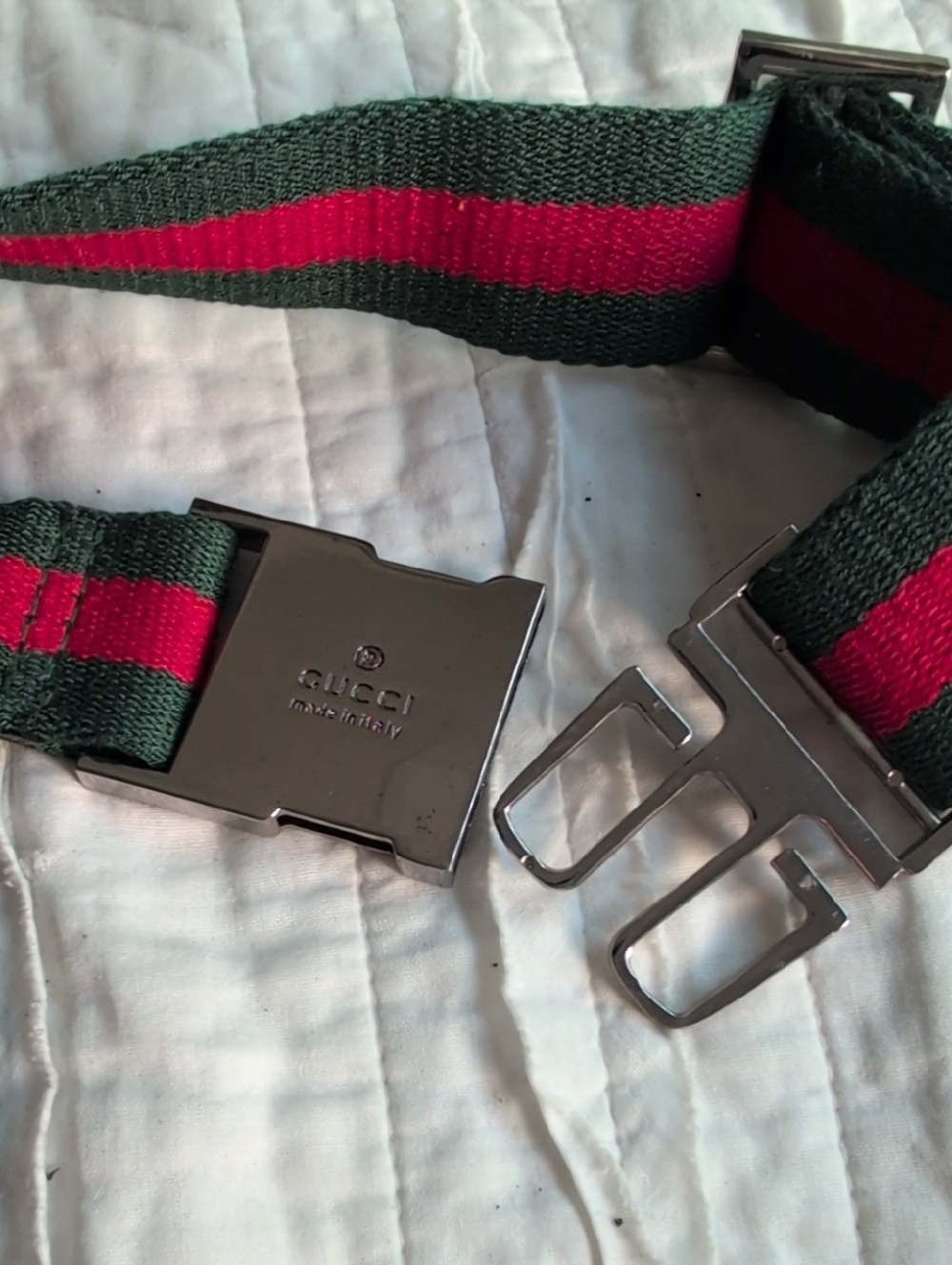 Gucci Black GG Monogram Hip or Side Body Bag with Signature Web Strap - Picture 9 of 12